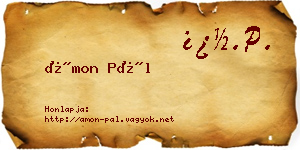 Ámon Pál névjegykártya