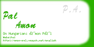 pal amon business card